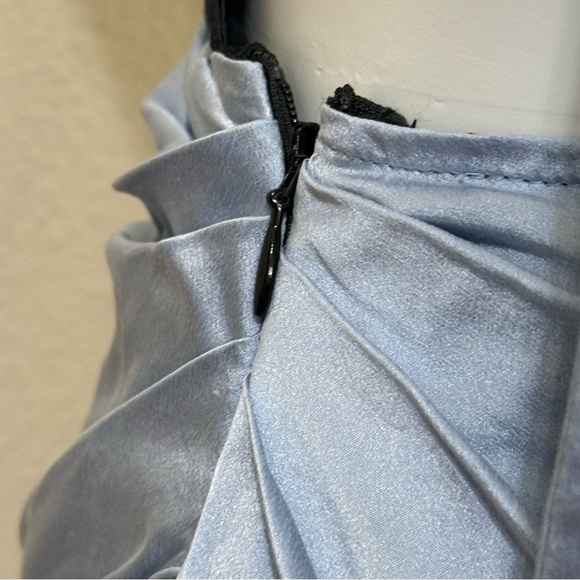 Silk Maison deep moon silk halter mini dress medium mulberry silk zip up side - Picture 5 of 8